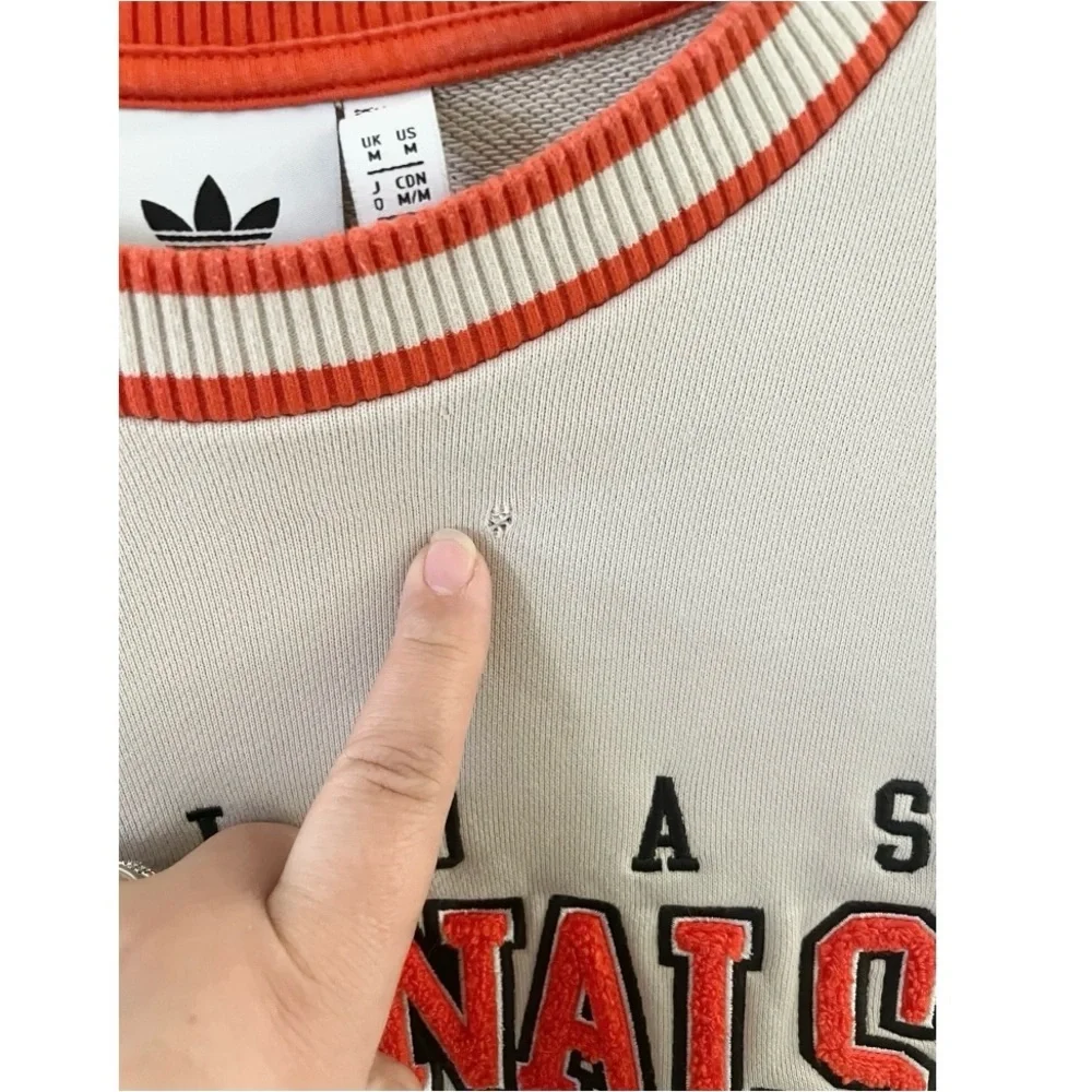 Adidas Originals Cream and Red Men's Sweater